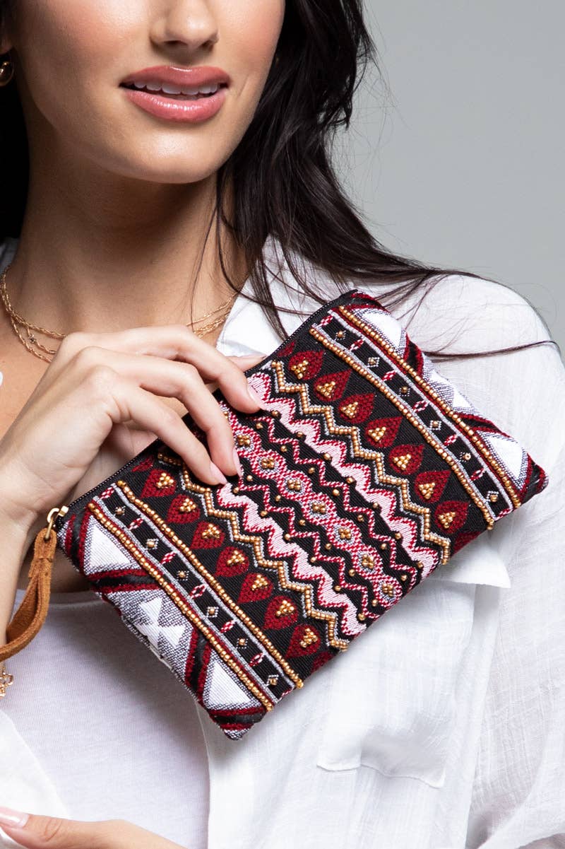 Handmade Cosima Ethnic Pattern Clutch: Cosima / OS
