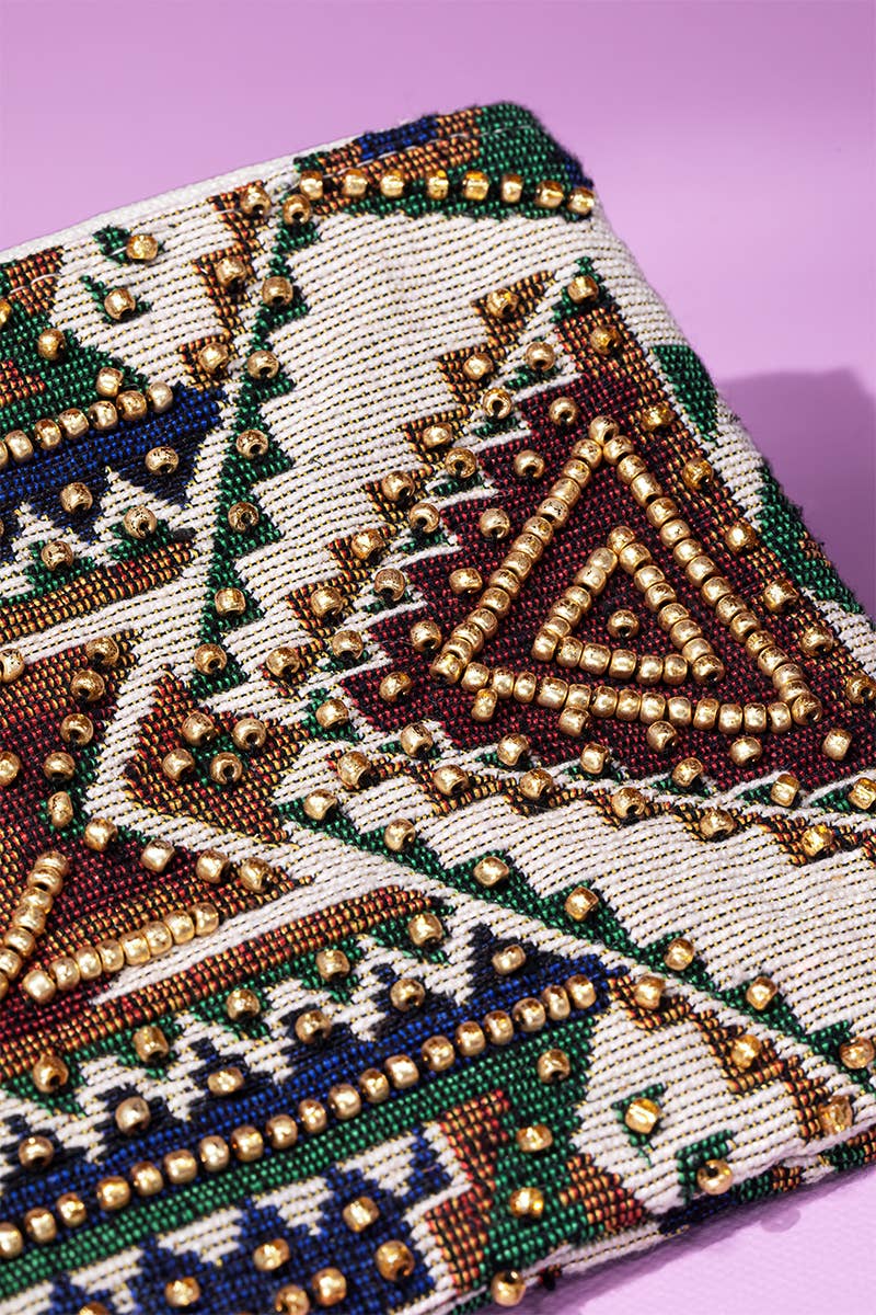 Handmade Cairo Ethnic Pattern Clutch: Cairo / OS