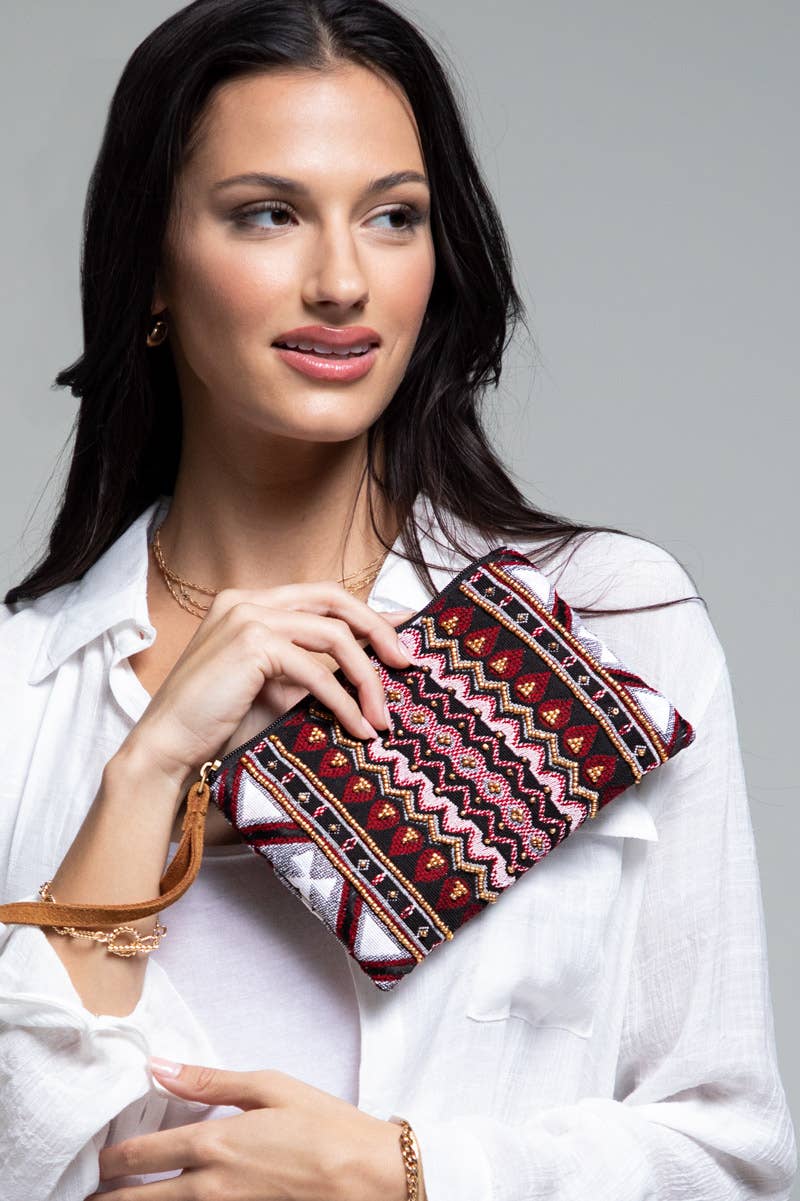 Handmade Cosima Ethnic Pattern Clutch: Cosima / OS