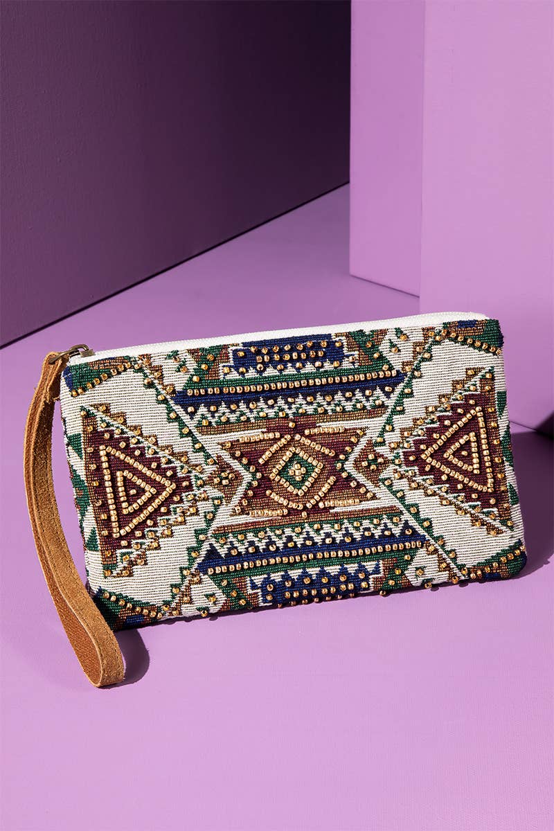 Handmade Cairo Ethnic Pattern Clutch: Cairo / OS