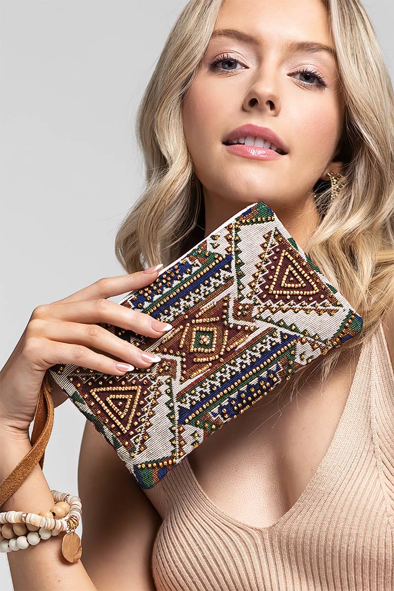 Handmade Cairo Ethnic Pattern Clutch: Cairo / OS